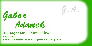 gabor adamek business card