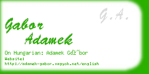 gabor adamek business card